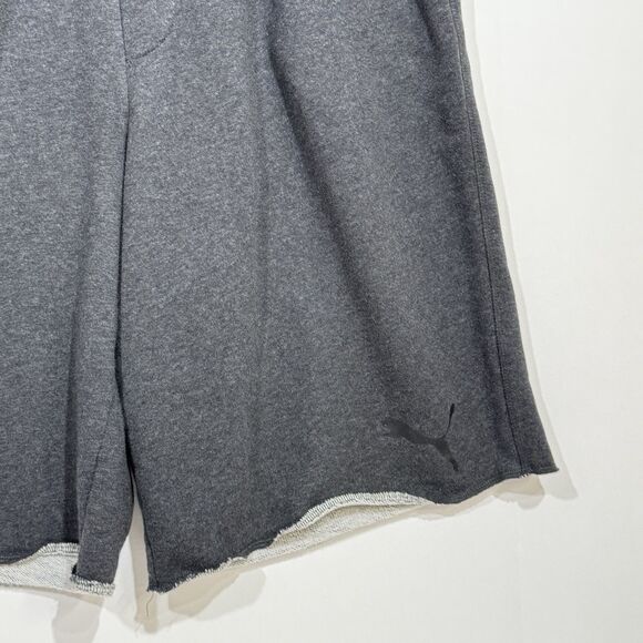 PUMA Men's Sweat Bermuda Shorts Large Gray Regular Fit Cotton 11.5” Inseam - Picture 2 of 16